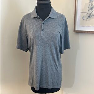 Lululemon | Men's Evolution Short-Sleeve Polo Gray Shirt-Size Medium